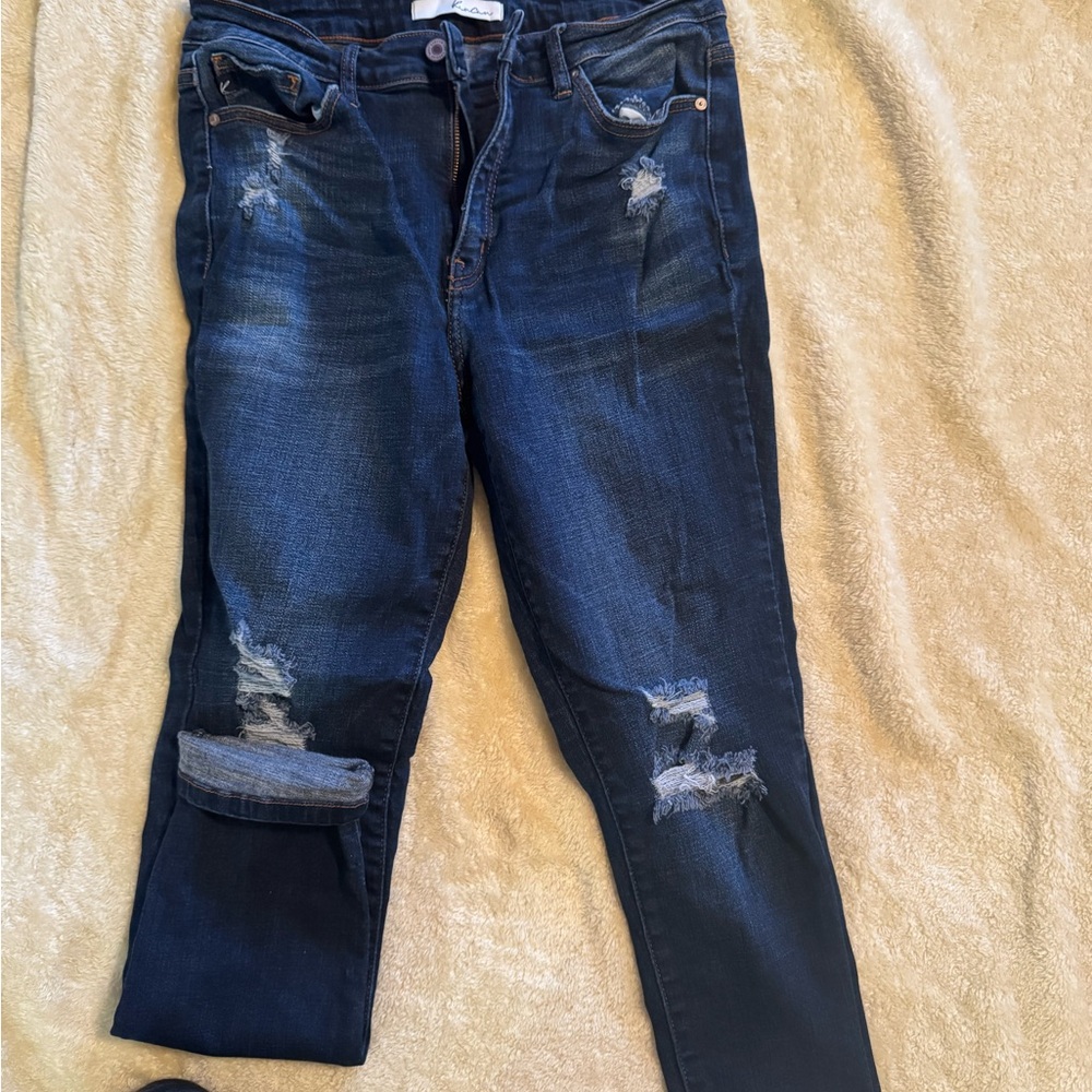 Kancan size 29 Distressed Dark Blue Women's Jeans